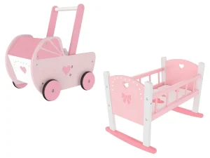 PLAYTIVE® baby doll furniture, made of real wood