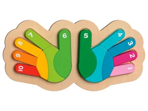 OEM PLAYTIVE® educational toy »Montessori«, made of real wood, hands puzzles