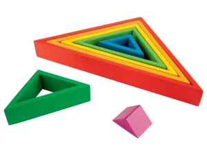 OEM for PLAYTIVE® Wooden Rainbow Montessori triangle