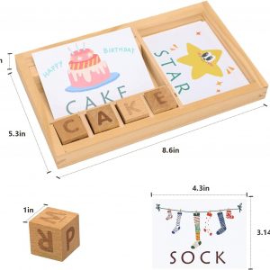 Wood Spelling Words Game Kids Early Educational Toys for Children Learning Wooden Toys Montessori Education Toy