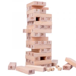 Hot Selling High Quality Diy Building blocks Kids Intelligent Educational Funny Wooden Stack Tall Game Toys