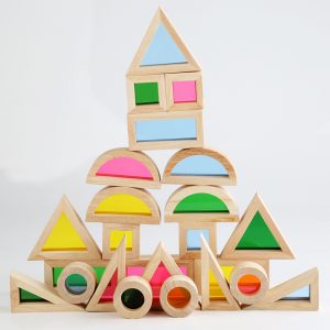 Creative Colorful Kaleidoscope Assemble Building Blocks Children Educational Shape Color Cognitive Toy