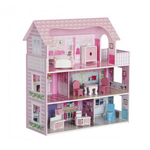 ASTM EN71 CE diy dollhouse wooden doll house for kids Children's Day Christmas gifts