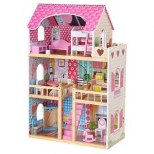 Wooden Doll Houses Surprise House Dollhouse Cooking Set Toys Pretend Play Educational Robot Toys