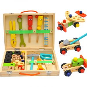 High Quality Children's wooden toolbox Toys Hot Selling Boys Girls Kids Educational wooden Toys