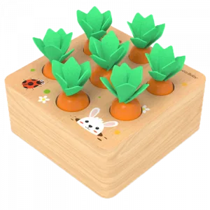 Amazon Best Selling High Quality Carrot Pulling Game Toys New Design Kids Shape Perception Development Wooden Toys