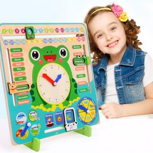 kids wooden educational toys montessori toys for child clock