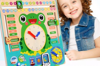 kids wooden educational toys montessori toys for child clock