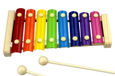 Mini Wooden Rainbow Xylophone Toys Hot Selling Kids Hand Knocking Musical Instrument Educational Toys