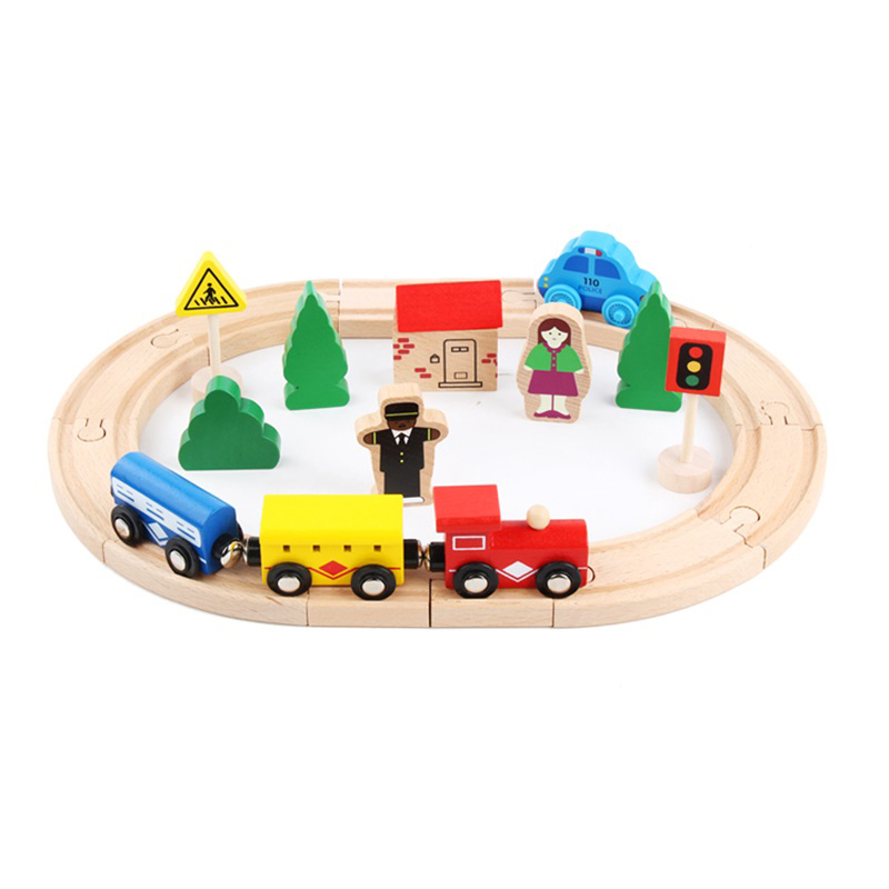 Playtive train set, made of real wood - Wooden toys factory/BSCI/FSC