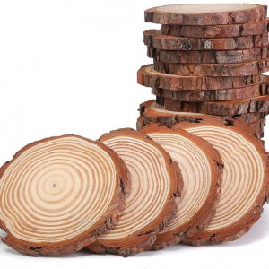 Hot Sale Wholesale Diy Craft Circle Natural Wood Slice With Bark For Crafts