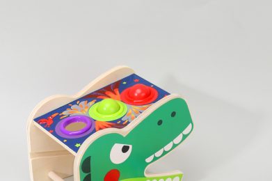 Wooden Educational Toys For Kids Tyrannosaurus Rex Percussion Table Multi-functional Piano Knocking Toys