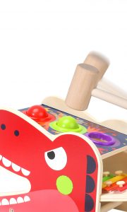 Wooden Educational Toys For Kids Tyrannosaurus Rex Percussion Table Multi-functional Piano Knocking Toys