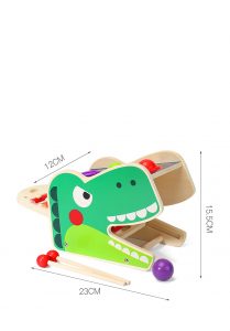 Wooden Educational Toys For Kids Tyrannosaurus Rex Percussion Table Multi-functional Piano Knocking Toys