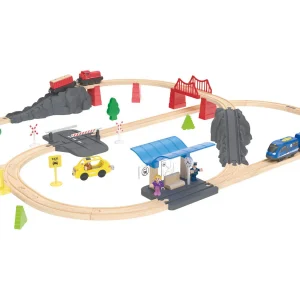 Playtive train set, made of real wood - Wooden toys factory/BSCI/FSC